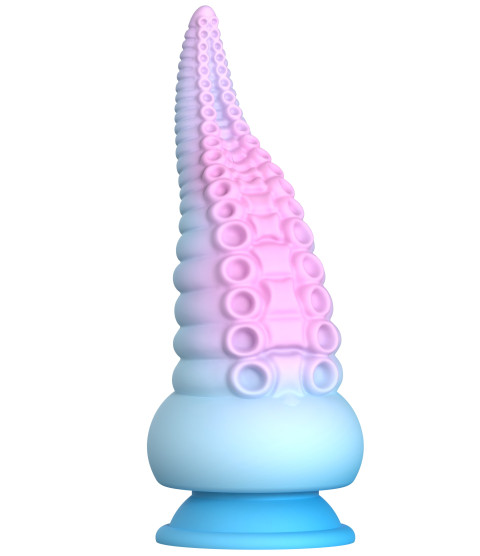 Gode ventouse tentacule Kraken 18 cm rose et bleu - WS-NV033